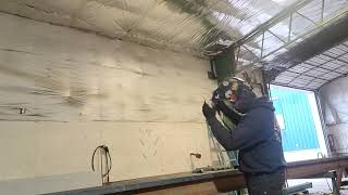 installing UHMW using weld washer #fabrication #jackofalltrades #millwright