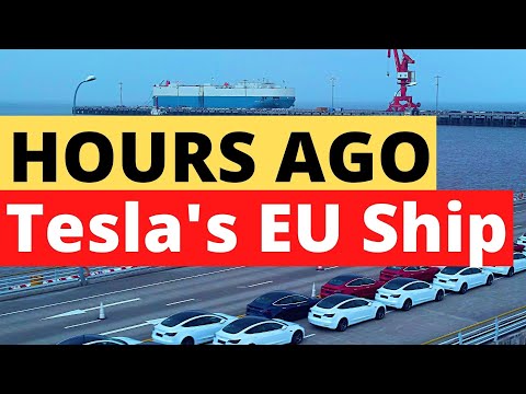 HOURS AGO: Watch Tesla Model 3s Leaving Shanghai Port in a Huge Ship