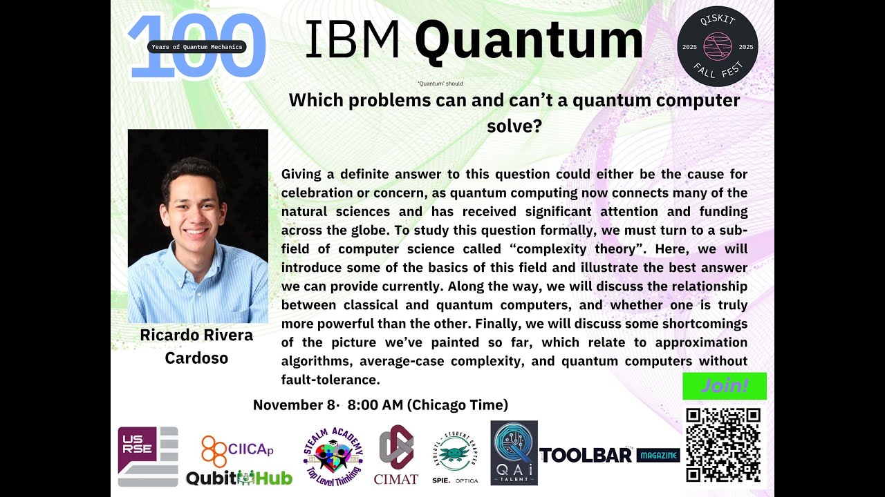 Dr. Ricardo Rivera Cardoso: Which problems can and can’t a quantum computer solve?