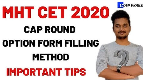 MHT CET 2020 CAP ROUND OPTION FILLING METHOD | MHT CET CAP ROUND TIPS