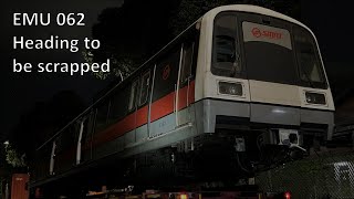 [Last Half][SMRT] KHI C151 061/062 ~ EMU 062 Heading to be scrapped