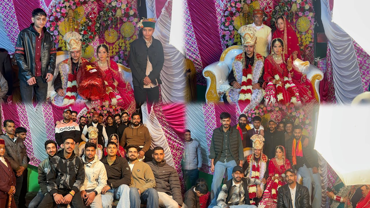 #बारातियों ने मचाई धमाल स्टेज पर👯।। दुल्हन की एंट्री💃।।#himachal #marriage 