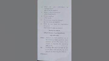 management concept and organisational behaviour M.com sem 1 #questionpaper2024