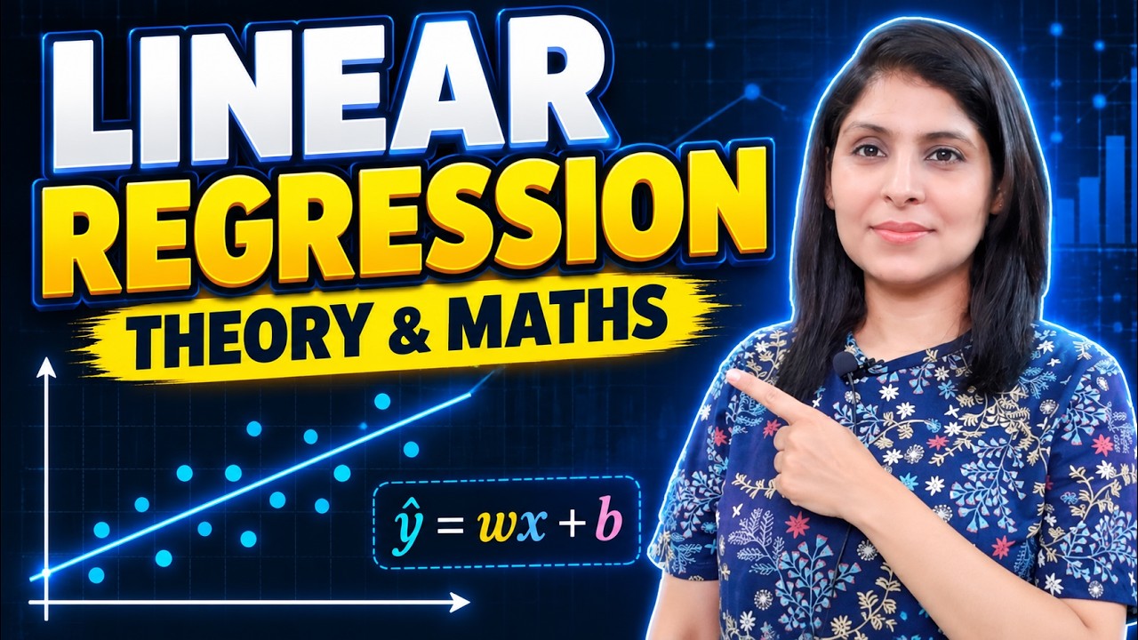Linear Regression Explained Simply | Theory & Maths with Example - YouTube