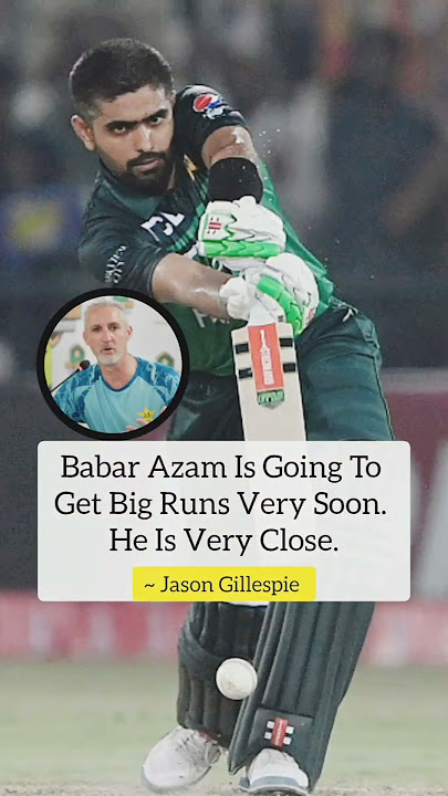 Jason Gillespie On Babar Azam 🔥! #shorts