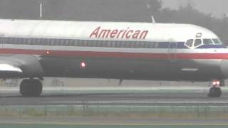 American Airlines Mcdonnell Douglas Md-82 N582Aa Landing San Diego Rwy 9