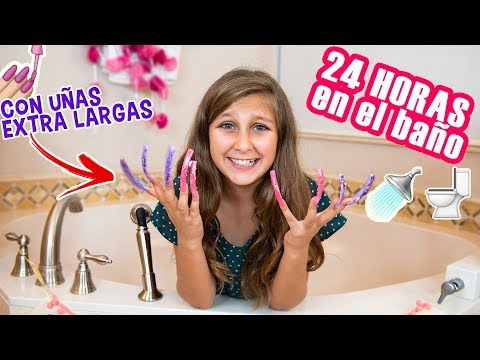 24-horas-en-el-baÑo-con-uñas-extra-largas---mimi-land-💜