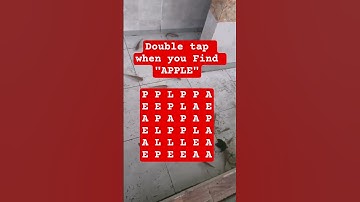 Observation Visual Test: 5 Seconds For You To Spot:APPLE . Try Your Skills!  #search #puzzle #shorts