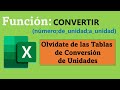 Función Convertir de Excel - Úsala y Olvídate de las Tablas de Conversión de Unidades.