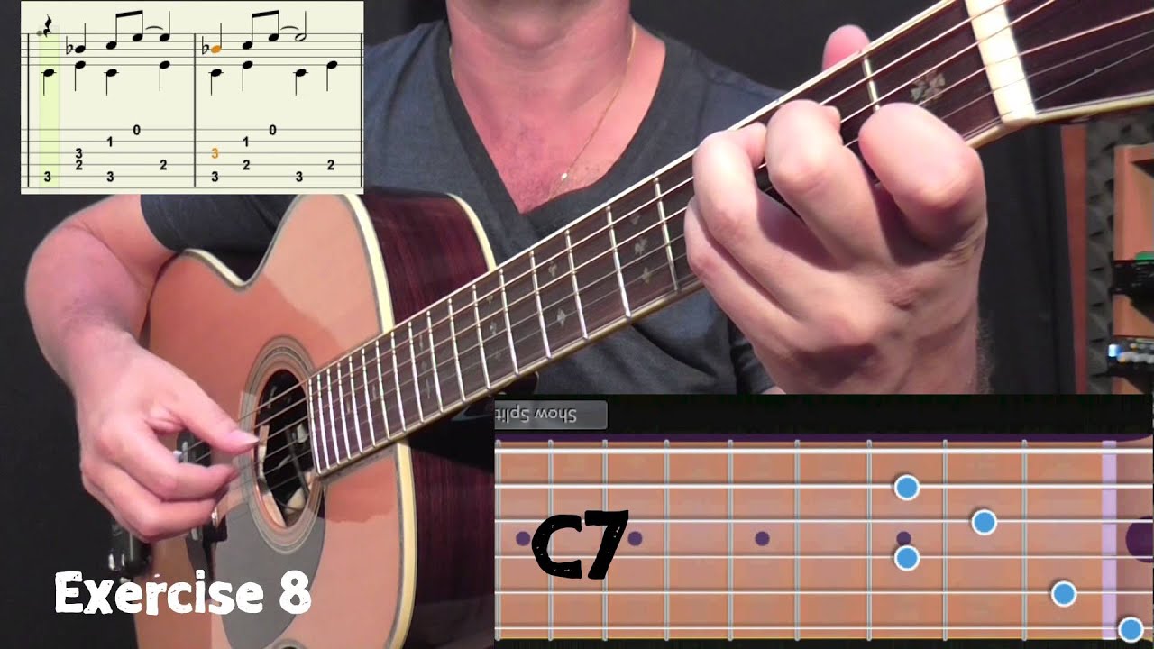 Corso di chitarra gratis - Fingerstyle - Passo 8 - YouTube
