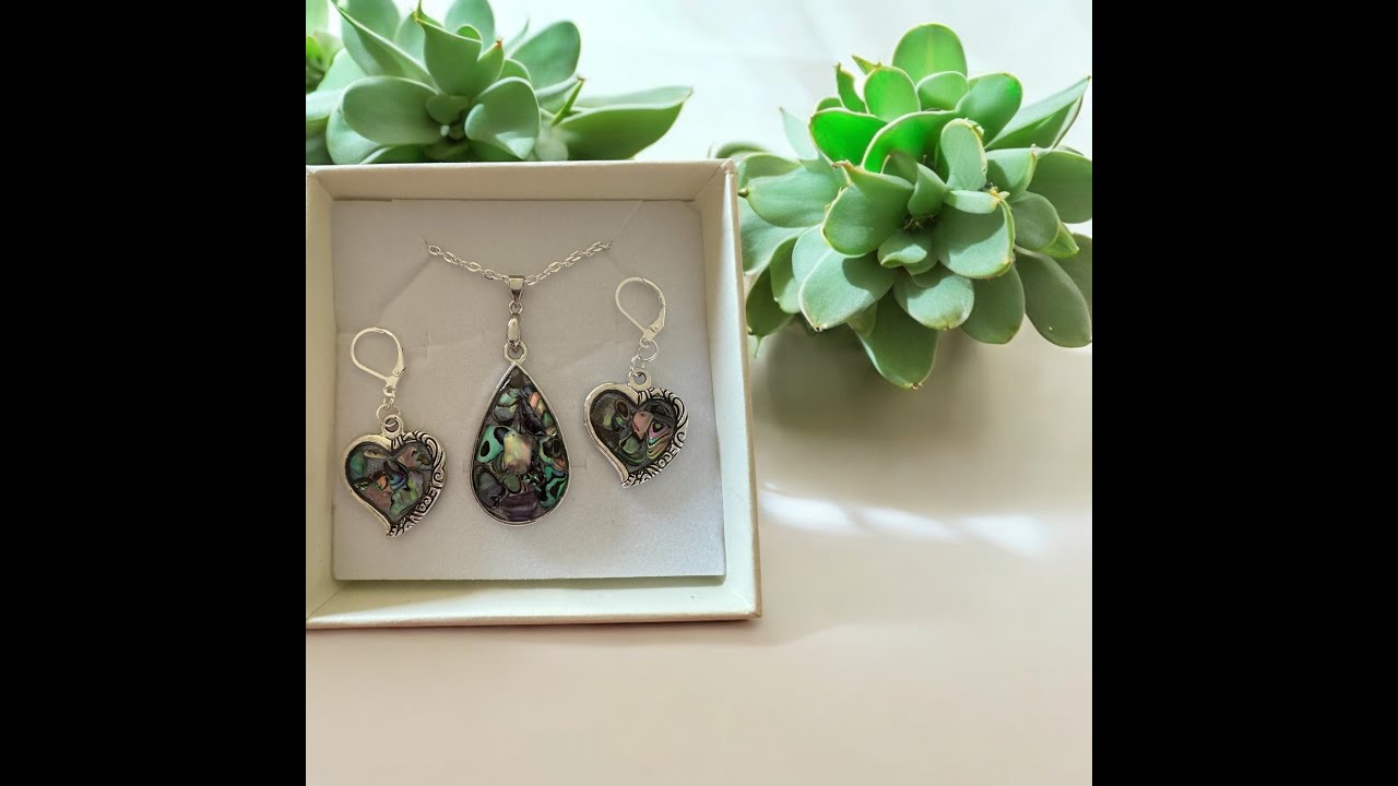 #226 Open Back Bezel Abalone Shell Jewelry with UV Resin and Gel Nail Polish