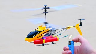Experiment: Rc Helicopter and Rockets !