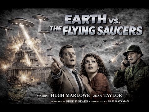 Earth vs. the Flying Saucers B&W still