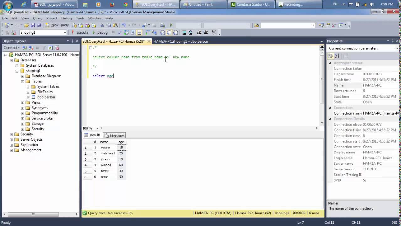 SQL: #16)Alias - YouTube