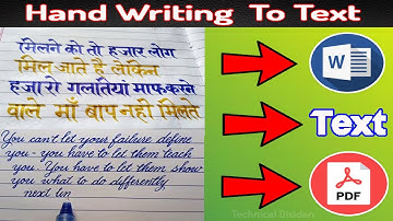 How To Convert Handwriting Notes To Text Document | Edit Scanned Document In Ms Word