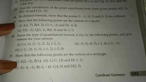 MBSE Class 10: Coordinate Video 10 (Ex 11.1, Q15 & 17) | English and Mizo