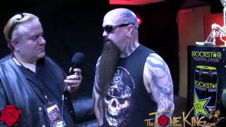 Interview w Slayer's Little Kerry King on BC Rich Guitars - Backstage Mayhem Fest 2012