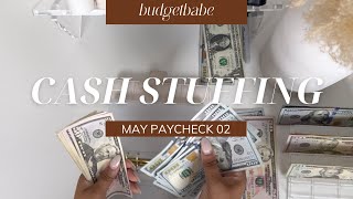 Cash stuffing | May 02 | $1600 paycheck + Boyfriends paycheck | #cashenvelopes