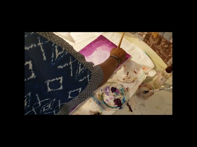 Abstract speed painting by Arttistic Soul Purple Fragments