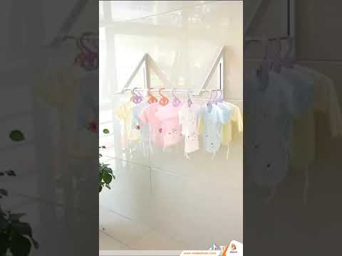 منشر غسيل عصري يتم تثبيته على الحائط لاستغلال المساحات