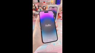 UNBOXING IPHONE 14 PRO DEEP PURPLE | KAWAII AESTHETIC | HILDAXKEIKO #shorts