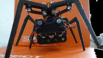 3 servo hexapod caged like an animal
