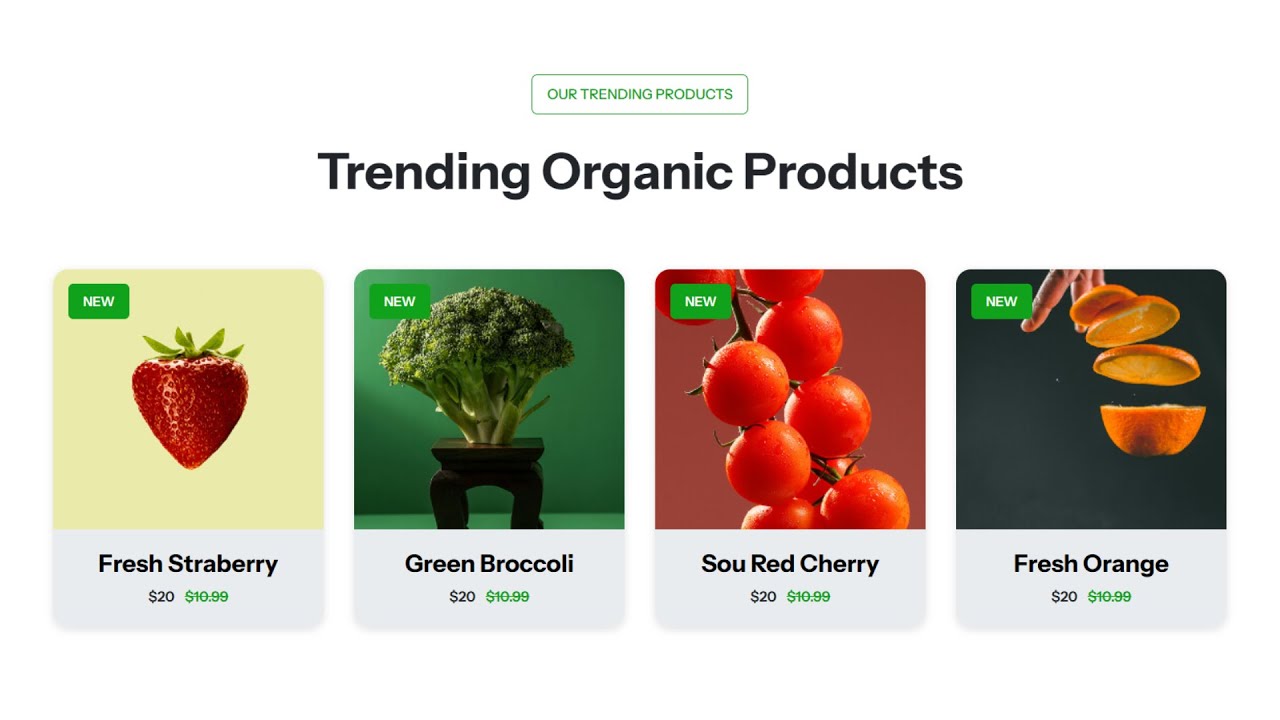 Product Section with HTML CSS Responsive Grid | HTML CSS Product ...