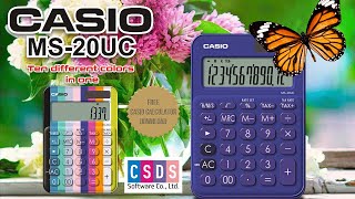 Casio MS-20UC Multi color skin calculator and free download link