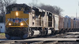 Trains in Terre Haute, IN 2-23 and 2-24-23, UP ACe, NS C6M, CSX Dash 9, B842 for DREI, and More!