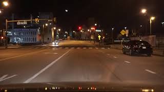 Memphis Tn Downtown drive at night 2020
