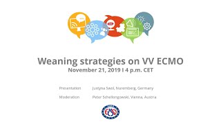 EuroELSO Webinar - Weaning strategies on VV-ECMO