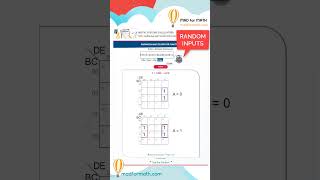 KARNAUGH MAP SOLVER FOR FUNCTIONS (SUM OF PRODUCTS FORM)