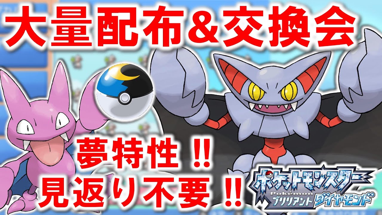 初見さん大歓迎 夢特性グライガーの孵化余り配布 交換会をするガチ勢の男 見返り不要 概要欄必読 ポケモンbdsp Youtube