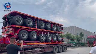 30 Units Factory-Built 4-Axle Full Flatbed Trailers Shipped to Tanzania | LONGQ Delivery