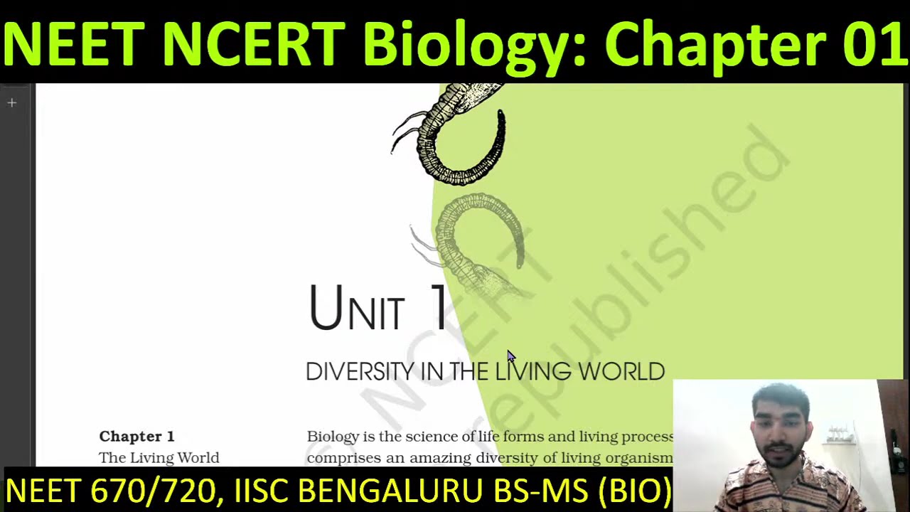 NCERT Biology Chapter 1 | NEET 670/720 | IISc, Bengaluru | NEET | Class 11 Biology