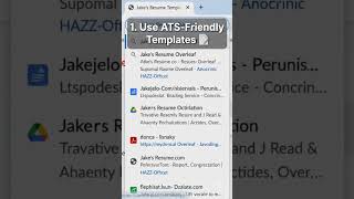 Resume Rejected? ❌ Build 100% ATS-Friendly Resume! #shorts #btech #resumetips #techstudent