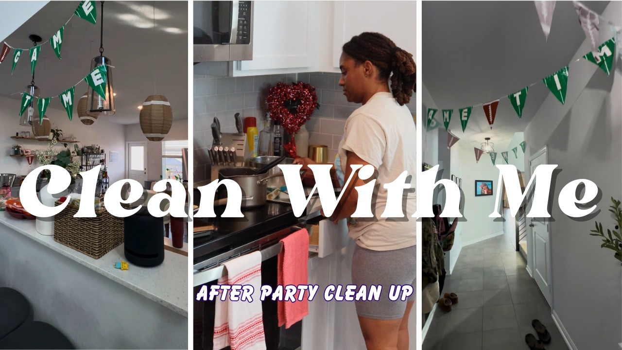 EXTREME DEEP CLEANING MOTIVATION | FOOTBALL PARTY PREP | KITCHEN CLEANING CLEAN WITH ME