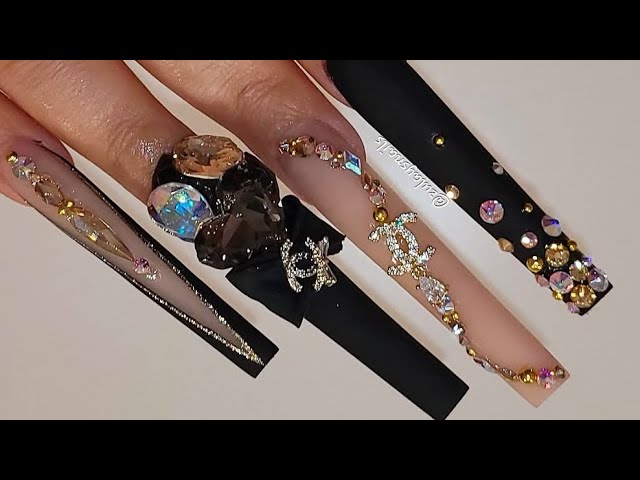 Luxury Nail Set Chanel Inspired ✨️ Full Acrylic Tutorial - YouTube