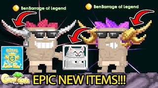 Royal Horned Crown + Horned Crown + Cat Bucket Hat | Growtopia (June 2024 Grow Pass)