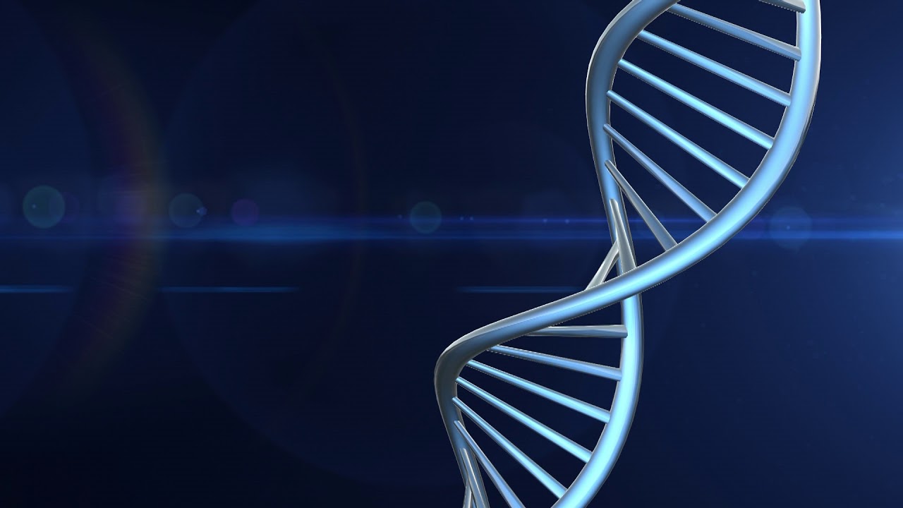 DNA Strand Rotate Loop with Alpha Matte - Copyright Free Stock Footage Clip