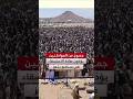 جموع يؤدون صلاة الاستسقاء في تعز