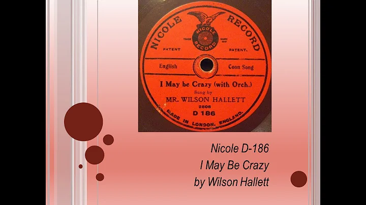 NICOLE D-186 I May Be Crazy WILSON HALLETT