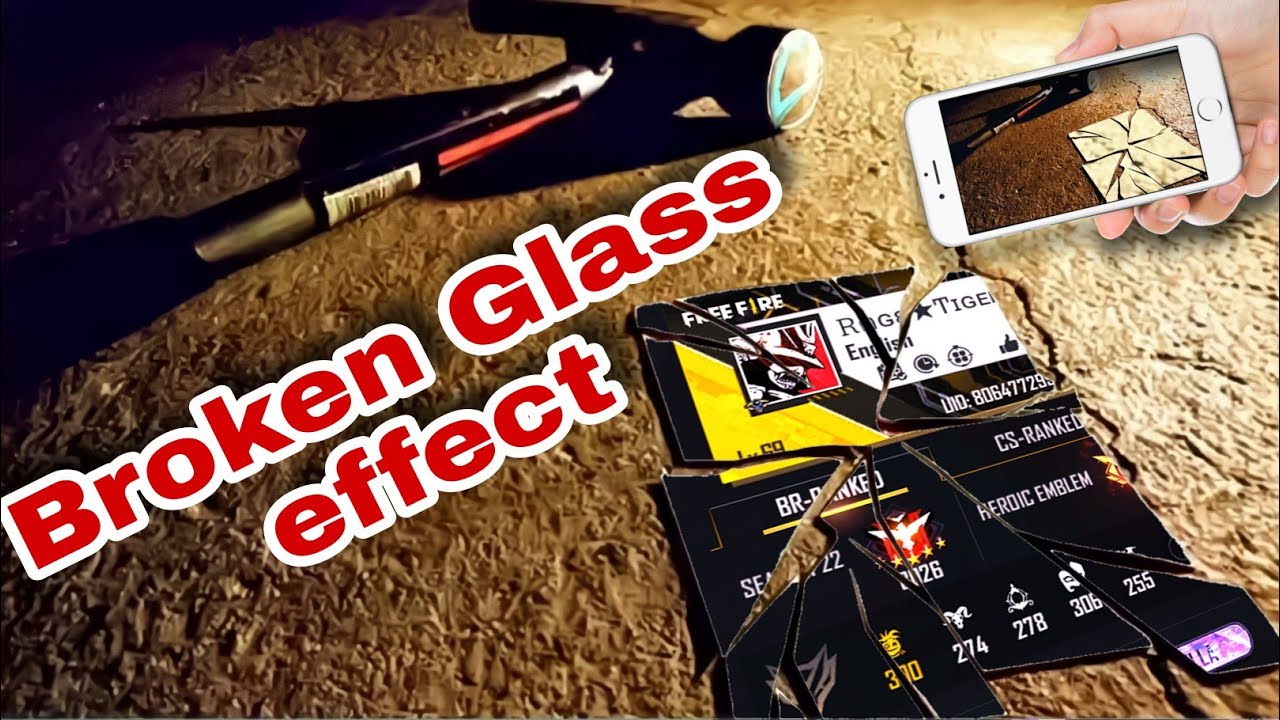 Free fire Profile edit Broken Glass Effect in PixelLeb_Easy editing_//Rage tiger 22//