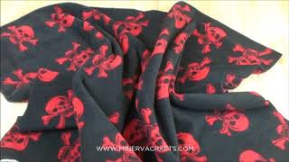 Skull Print Anti Pill Polar Fleece Fabric