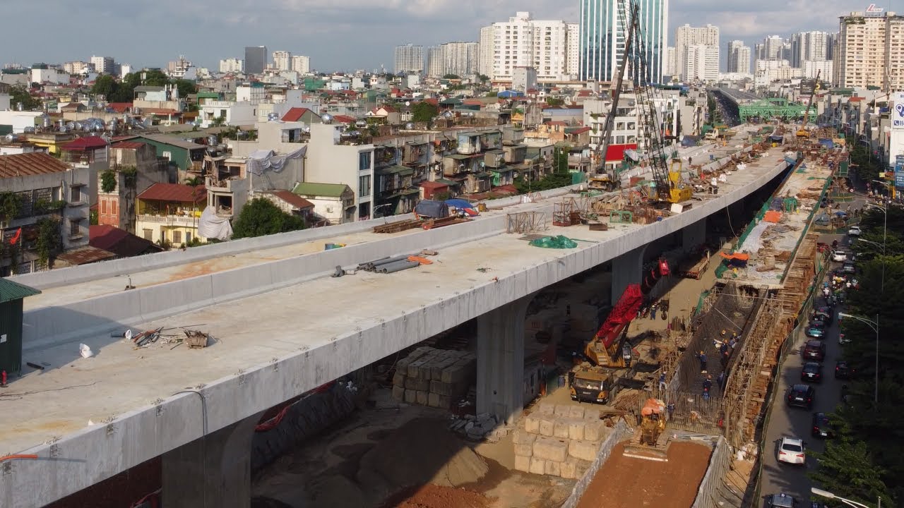 Phố Đại La thi công hoàn thiện khẩn trương Vành đai 2... - youtube