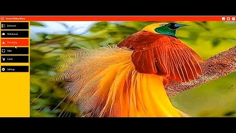 Kumul Sliding Menu Video in C# Windows Forms | Slide Down | Slide Across | With Source code