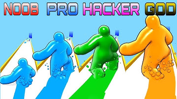 9 Minutes Relaxing with gameplay 💗 NOOB VS PRO VS HACKER VS GOD in Blob Melt 3D