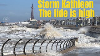 Storm Kathleen at High tide Blackpool seafront by Upside down head travels 4,346 views 1 month ago 11 minutes, 12 seconds