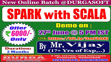 SPARK with SCALA Online Training @ DURGASOFT