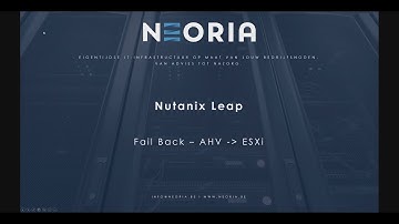 Nutanix Leap Failback (From AHV to ESXi)